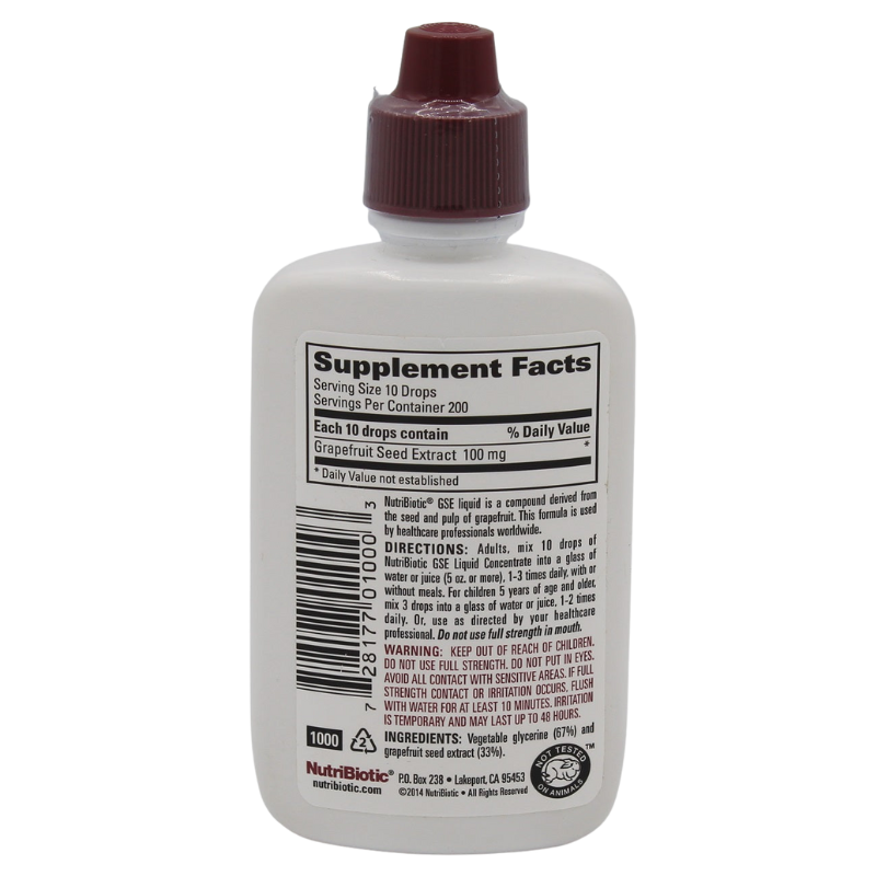 GSE Liquid Grapefruit Seed Extract - Grape Fruit Seed Supplement -2 oz